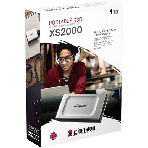 SSD KINGSTON SXS2000 1000G 1000GB eksterni USB Type-C 3.2 Gen 2x2 siva slika 2