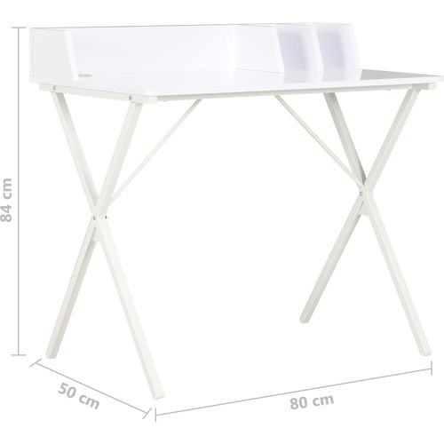 Radni stol bijeli 80 x 50 x 84 cm slika 9