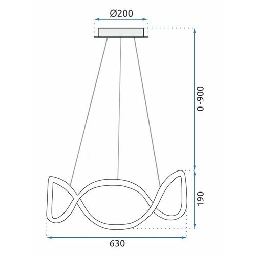 TOOLIGHT Moderna LED stropna svjetiljka + pilot App801-CP Twist Chrome slika 11