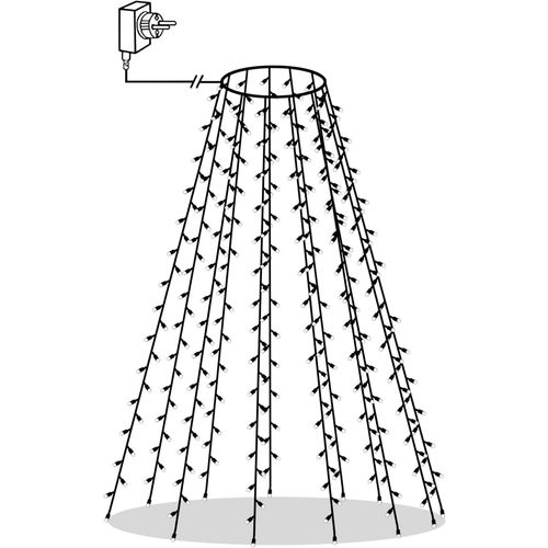 Mrežasta rasvjeta za božićno drvce sa 180 LED žarulja 180 cm slika 10