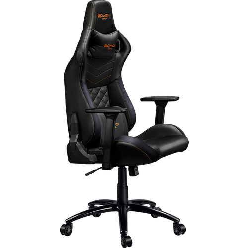 CANYON Nightfall GС-7 Gaming chair, PU leather, Cold molded foam, Metal Frame, Top gun mechanism, 90-160 dgree, 3D armrest, Class 4 gas lift, metal base ,60mm Nylon Castor, black and orange stitching slika 3