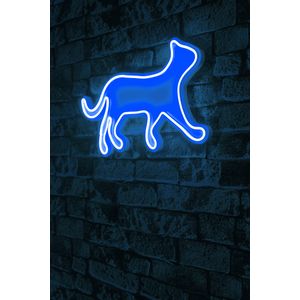 Wallity Ukrasna plastična LED rasvjeta, Kitty the Cat - Blue