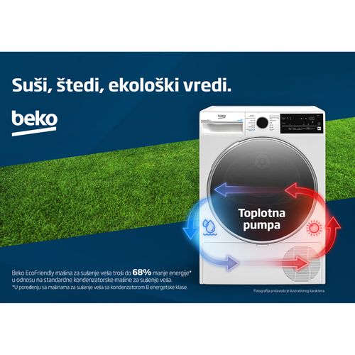 Beko DF7414SX Mašina za sušenje veša sa toplotnom pumpom, 7kg, Dubina 50.8 cm slika 7