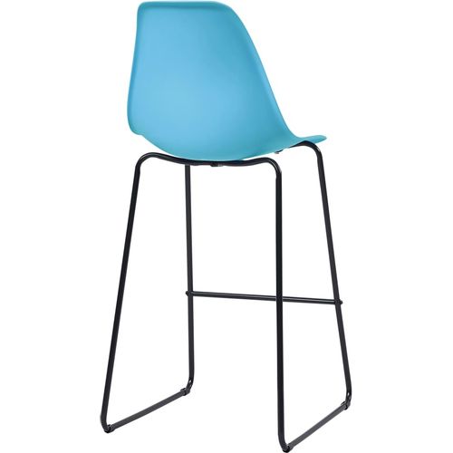 Barske stolice 6 kom plave plastične slika 20