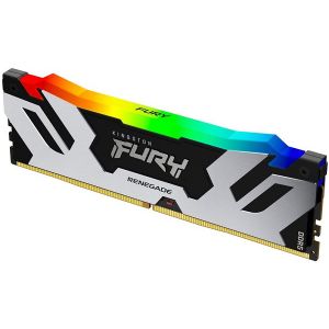 Kingston KF576C38RSA-16DDR5 16GB 7600MHz [FURY RENEGADE RGB], Non-ECC UDIMM, CL38 1.45V, 288-pin 1Rx8, Silver/Black, w/RGB Heatsink, XMP