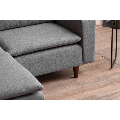 Atelier Del Sofa Kutna garnitura, Svijetlo siva, Lungo Mini - Light Grey slika 3