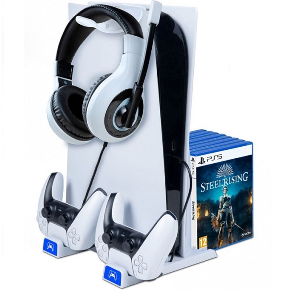 Bigben Stalak za PS5 konzolu i punjač za Dualsense kontrolere (PS5 Standard Edition/PS5 Slim)  slika 2