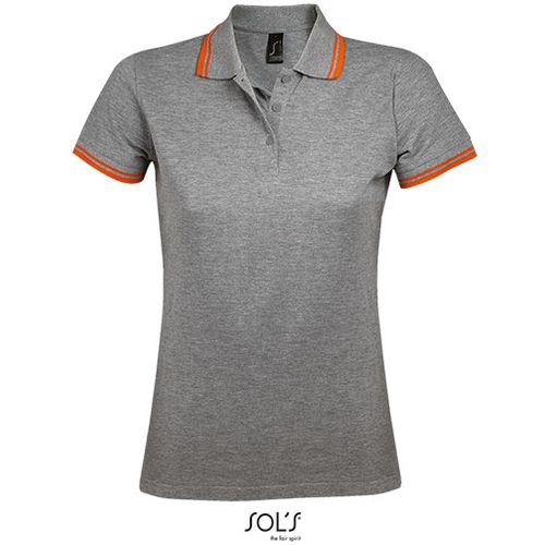 PASADENA WOMEN ženska polo majica sa kratkim rukavima - Grey melange, L  slika 4