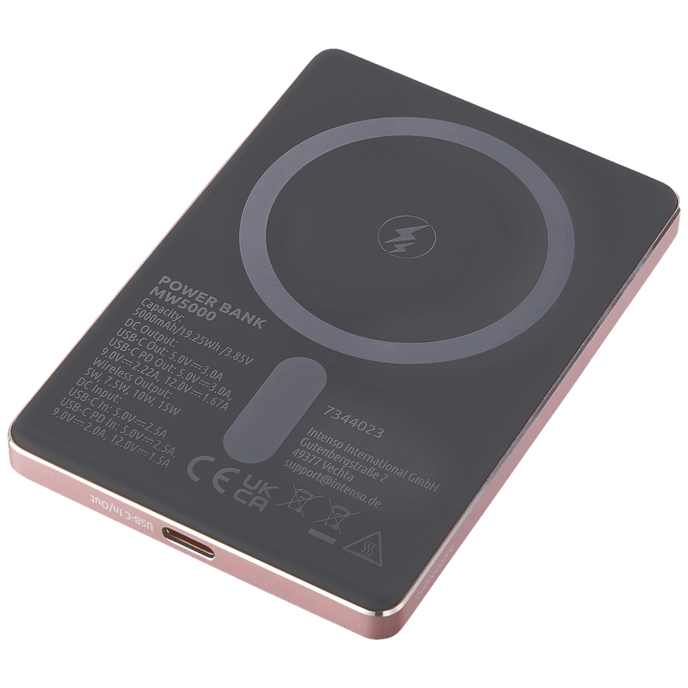 (Intenso) Prijenosni punjač POWERBANK MW5000, MagSafe / 5000mAh / Rose  slika 2