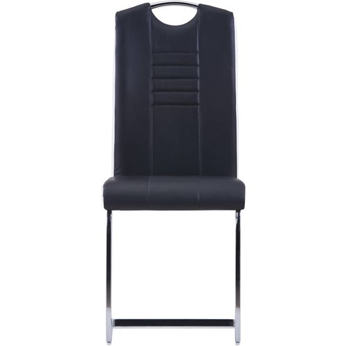 Konzolne blagovaonske stolice od umjetne kože 4 kom crne slika 3