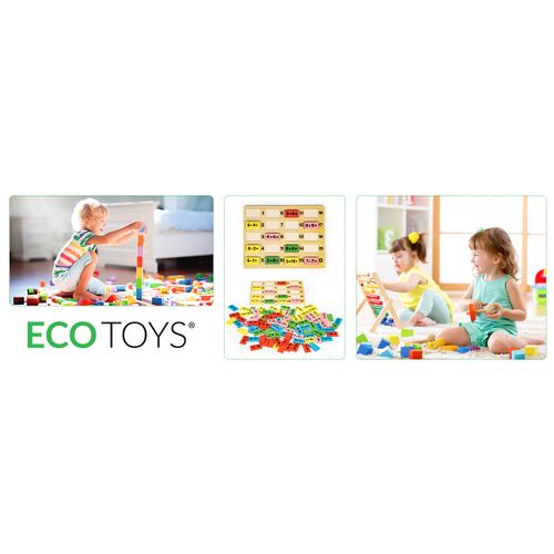 EcoToys Drvene Kocke za Matematičke Operacije slika 6