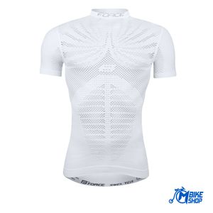 Force Majica za biciklizam Swelter White