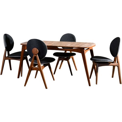 Woody Fashion Set stola i stolica (5 komada), Touch Wooden - Anthracite slika 11