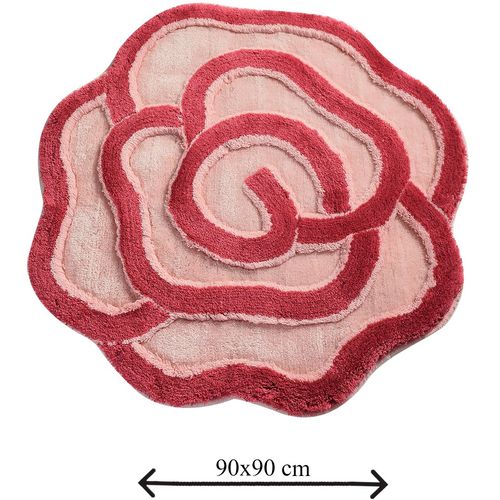 Colourful Cotton Akrilna kupaonska prostirka Big Rose - Fuchsia slika 3