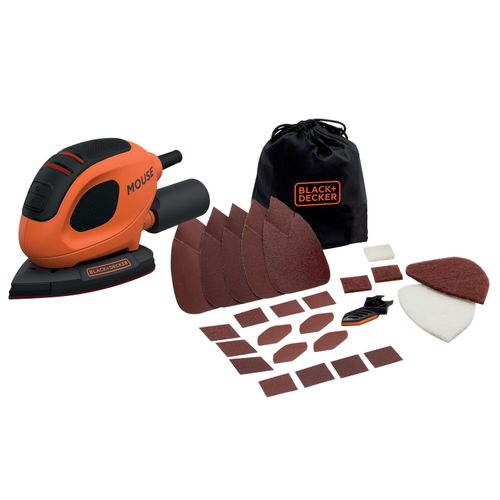 VIBRACIJSKA BRUSILICA Mouse 55W+15 x pribor+torba Black&Decker BEW230BC slika 1