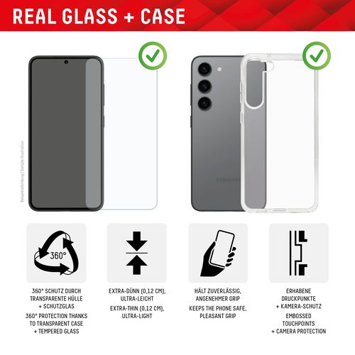 Zaštitno staklo DISPLEX Real Glass 2D + prozirna maskica za Samsung Galaxy S24+ (01909) slika 10