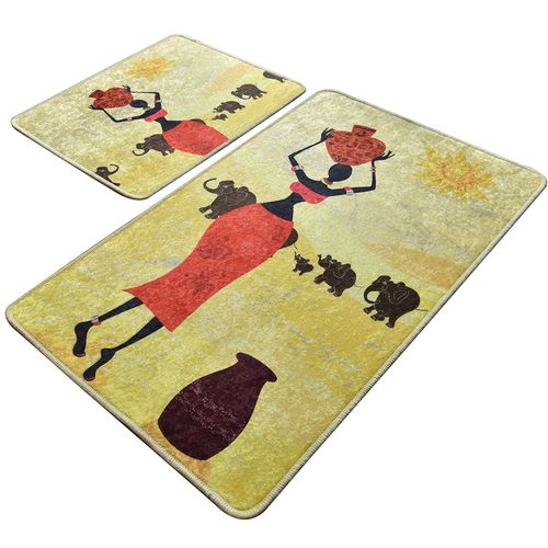 Elefante Multicolor Bathmat Set (2 Pieces) slika 2