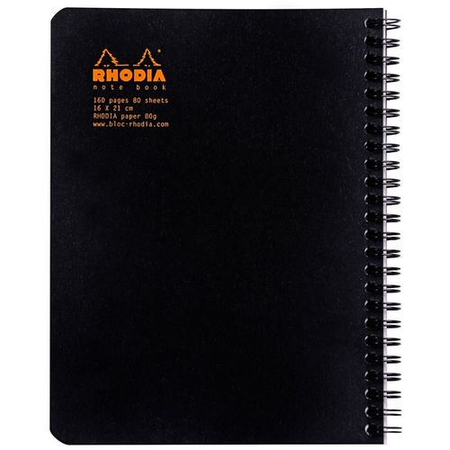 Clairefontaine bilježnica Rhodia classic A5+ 80gr 80L, crna, karo slika 2