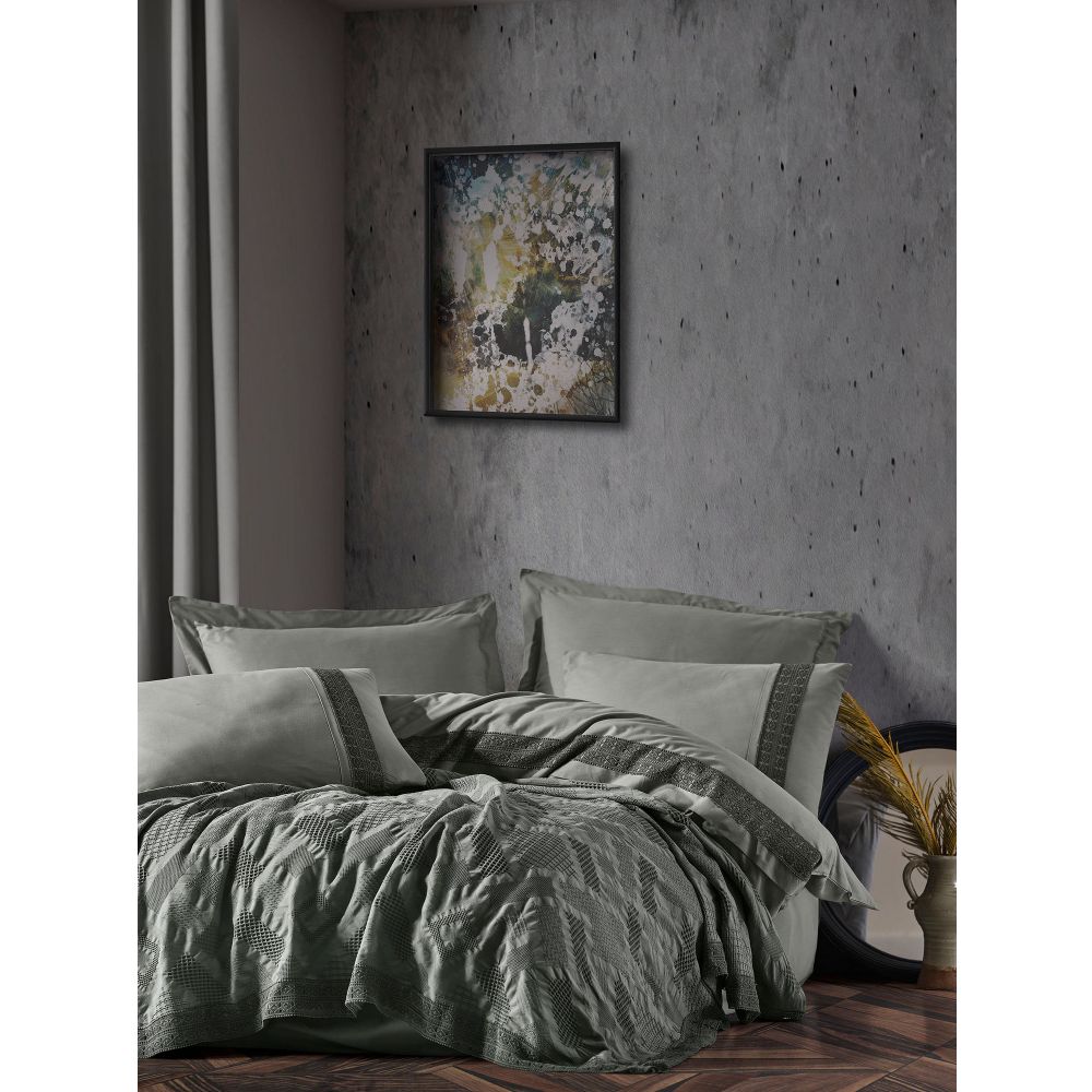 Freya - Set navlaka za dušek u antracit boji slika 1