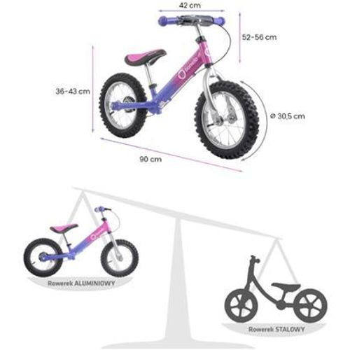 Lionelo dječji bicikl aluminijski - guralica DEX PLUS 12" plavi + kaciga slika 5