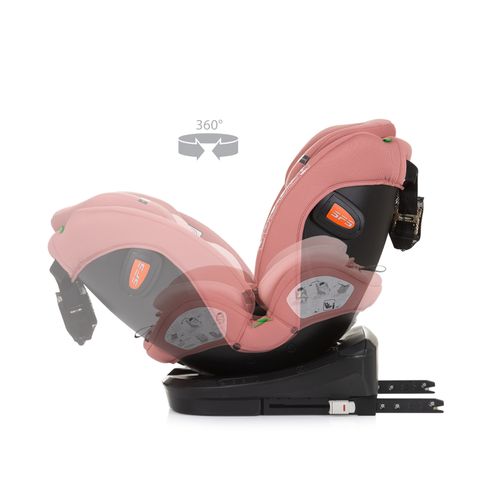 Chipolino autosjedalica I-SIZE 40-150 cm ISOFIX 360 "VOLARE" flamingo slika 7