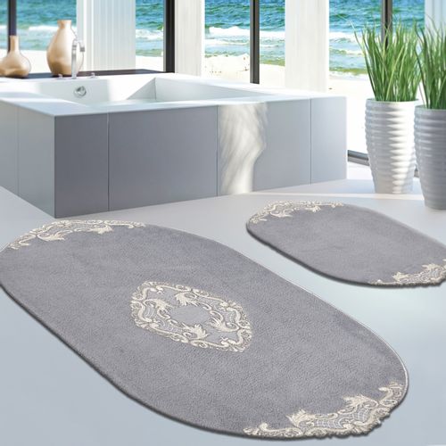 cot-klzt5-25 Grey Bathmat Set (2 Pieces) slika 1