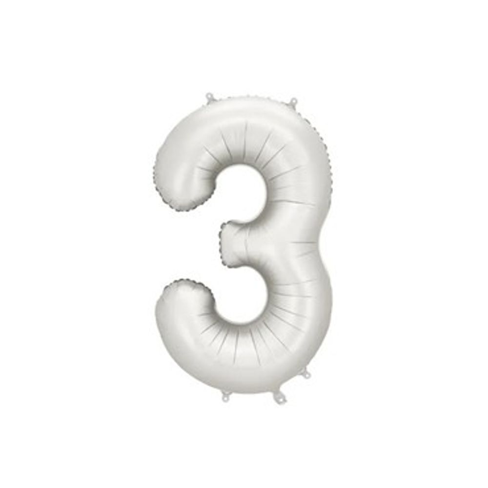 FB1S-3-018 Folijski balon 3 - 86 cm, Srebrni slika 1
