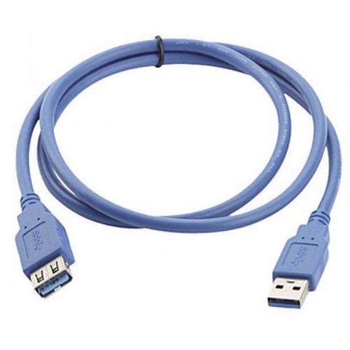 Manhattan USB kabel USB 3.2 gen. 1 (USB 3.0) USB-A utikač, USB-A utičnica 3.00 m plava boja pozlaćeni kontakti, UL certificiran 322447-CG slika 1