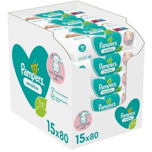 Pampers vlažne maramice sensitive 15X80  XXL slika 1