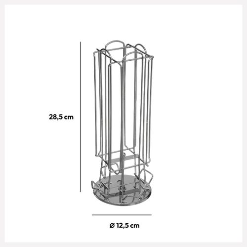 FIVE DRŽAČ ESPRESO KAPSULA ROTIRAJUĆI 20/1 12,5X28,5CM METAL HROM 151187 slika 5