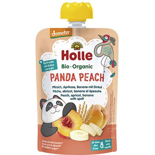 Holle Pire od breskve, marelice i banane "Panda Peach"- Organski 100g  , pakiranje 12komada, xxl slika 1