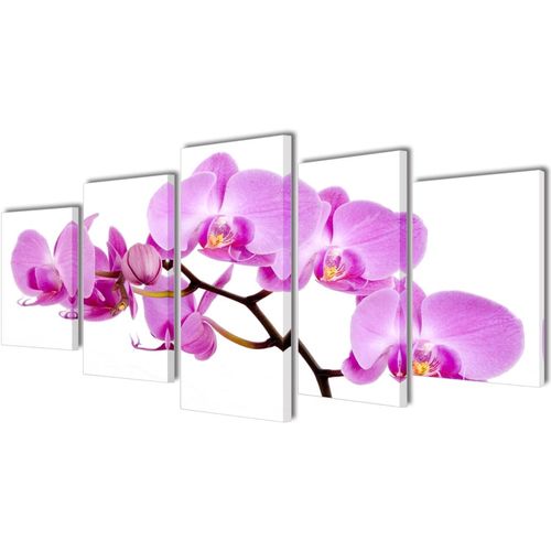 Zidne Slike na Platnu Set s Printom Orhideja 100 x 50 cm slika 15