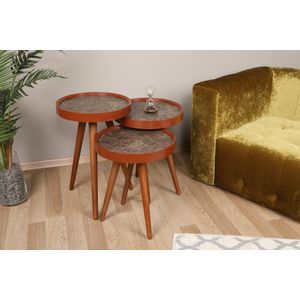 Linea Walnut
Grey Nesting Table (3 Pieces)