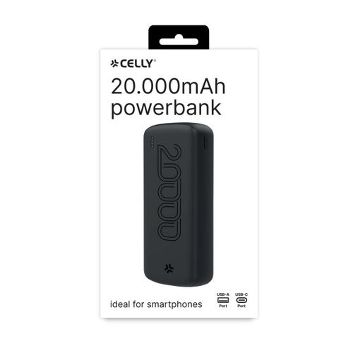 CELLY Power bank od 20000mAh eksterna baterija u CRNOJ boji slika 2