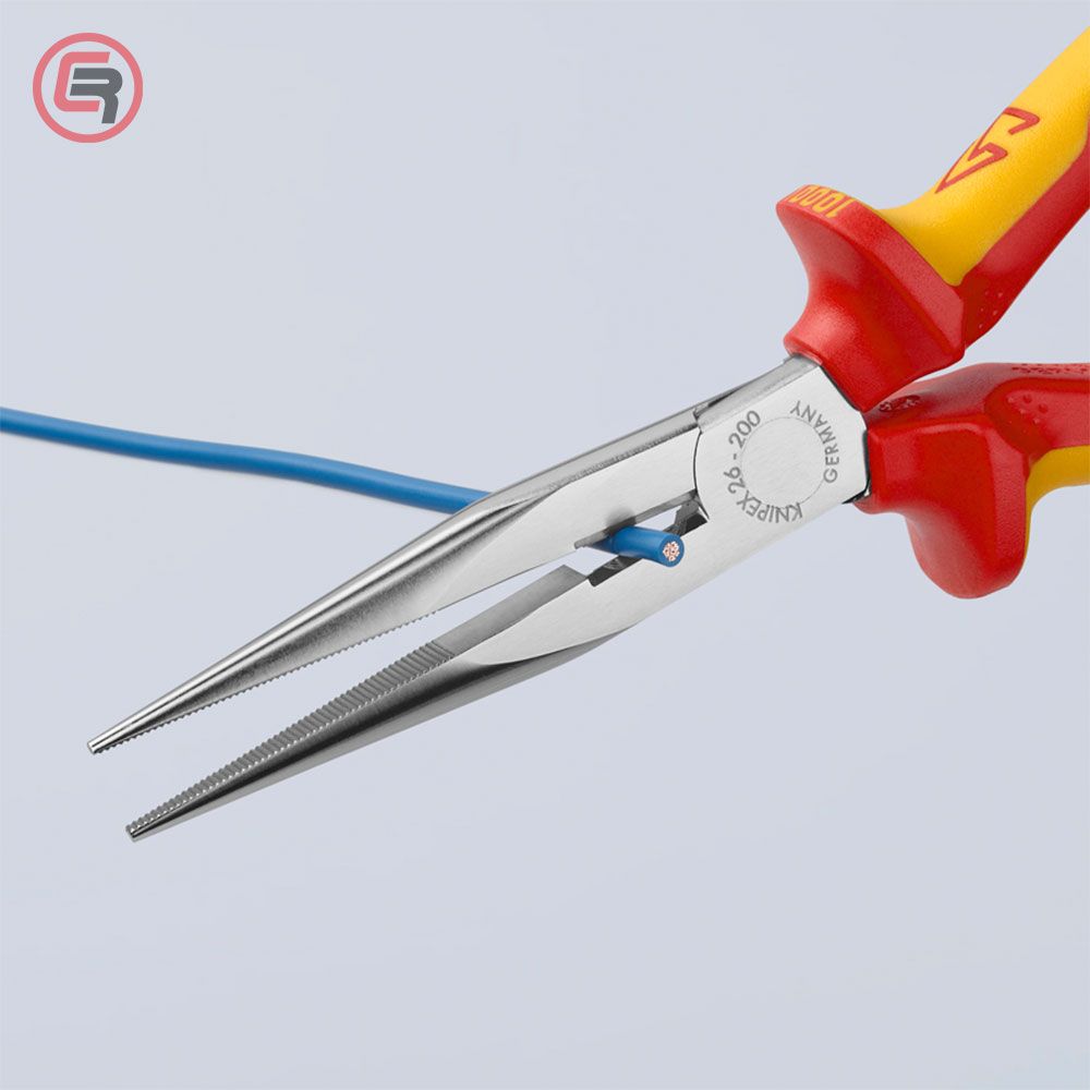 Knipex Kliješta Poluokrugla Špicasta Ravna 200mm 1000V – 26 16 200 slika 4