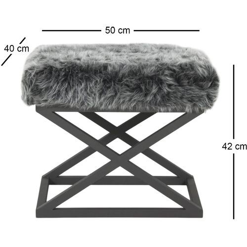 Capraz Plush - Black, Grey Black
Grey Pouffe slika 3