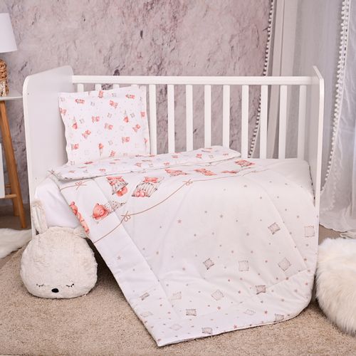 LORELLI RANFORCE COSY 3-dijelni Set Posteljine Bears & Pillows Beige 100 x 150 cm slika 4