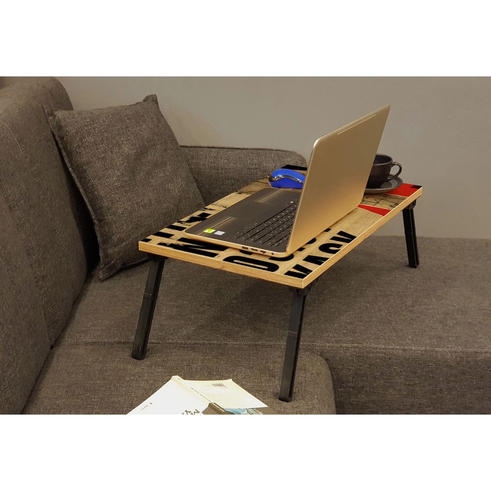 Gusto 766 - Crni Sto za Laptop od Atlantske Borovine slika 2