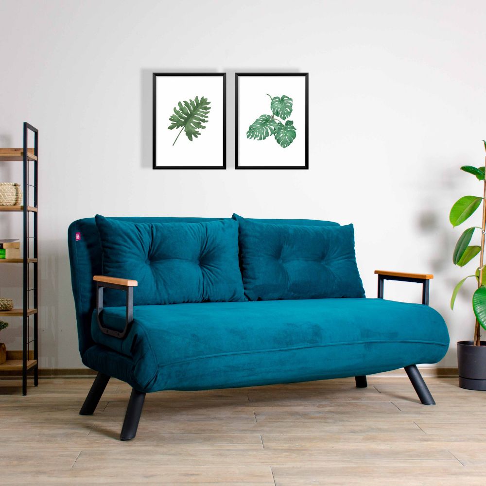Sando 2-Seater - Petrol Green, Dvosjed na razvlačenje slika 1