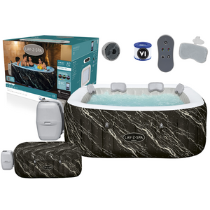 Jacuzzi na napuhavanje Bestway 180*180*66 cm - crni + pozadinsko osvjetljenje