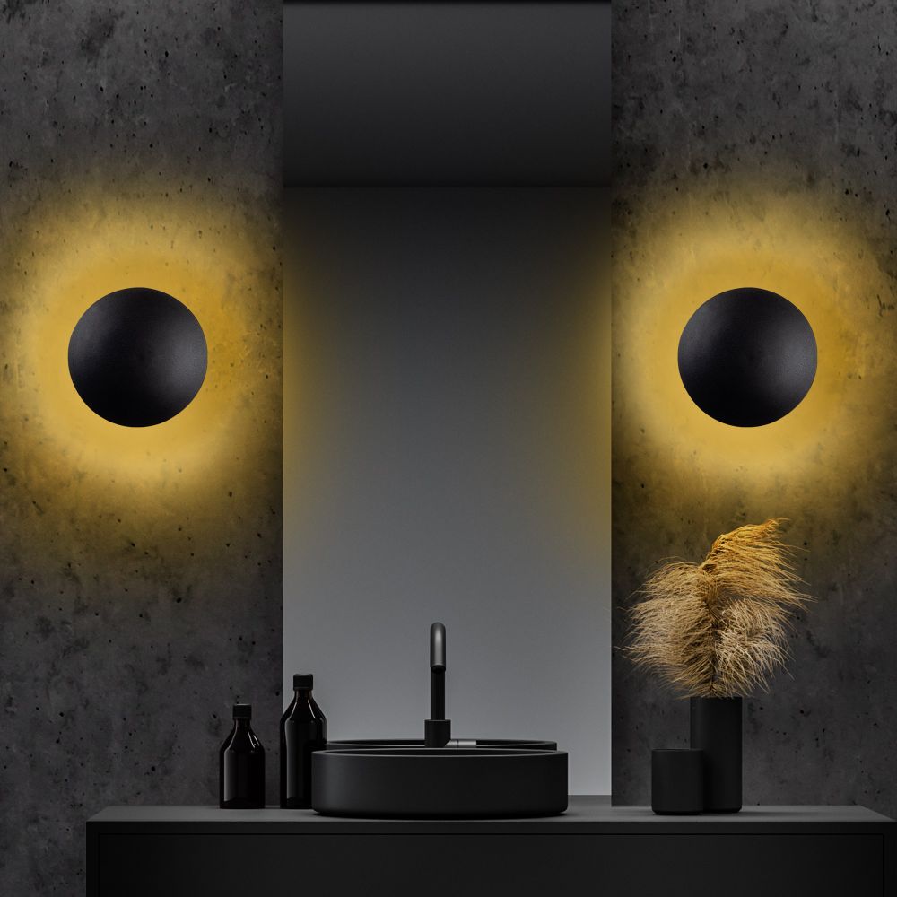 Yosma-13639 Crna Bakarna Zidna Lampa slika 3