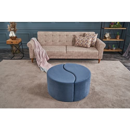 Atelier Del Sofa Tabure, Plava, Alis Puf - Blue slika 1