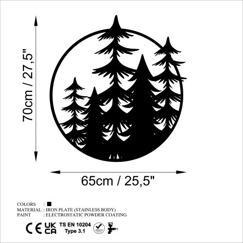 Wallity Metalna zidna dekoracija, Trees - L slika 6