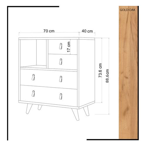 Woody Fashion Komoda, Fallow slika 4