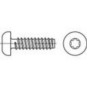 TOOLCRAFT 1069352 vijci s lećastom glavom za lim 3.9 mm 13 mm T-profil nehrđajući čelik A2 1000 St.