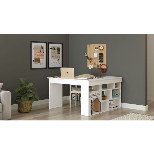 Ct5-W White Study Desk slika 5