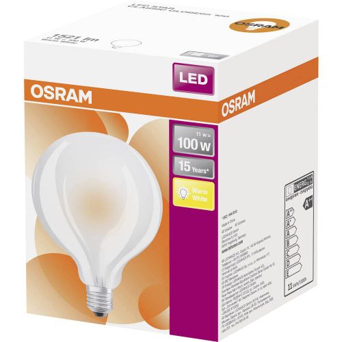 OSRAM 4058075808515 LED Energetska učinkovitost 2021 D (A - G) E27 okrugla  11 W = 100 W toplo bijela (Ø x D) 95 mm x 135 mm filament 1 St. slika 2