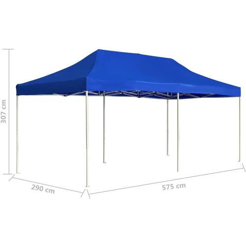 Profesionalni sklopivi šator za zabave 6 x 3 m plavi slika 44
