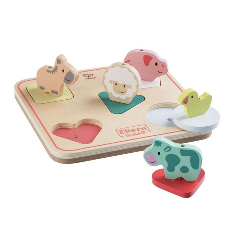 Hape Drvena slagalica sa zvukom Animal Noise Puzzle E8536B  slika 1