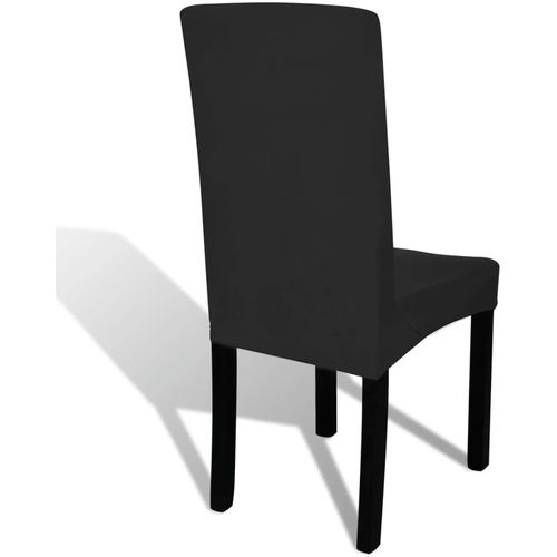 Ravne rastezljive navlake za stolice 6 kom crne slika 15